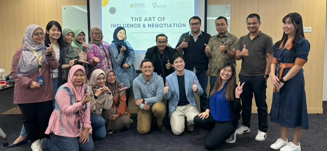 Thriving Talents participants after an influence and negotiation workshop